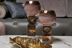 Подсвечник Garda Decor 71PN-3114, акрил, металл, стекло, цвет золото, 28 см.