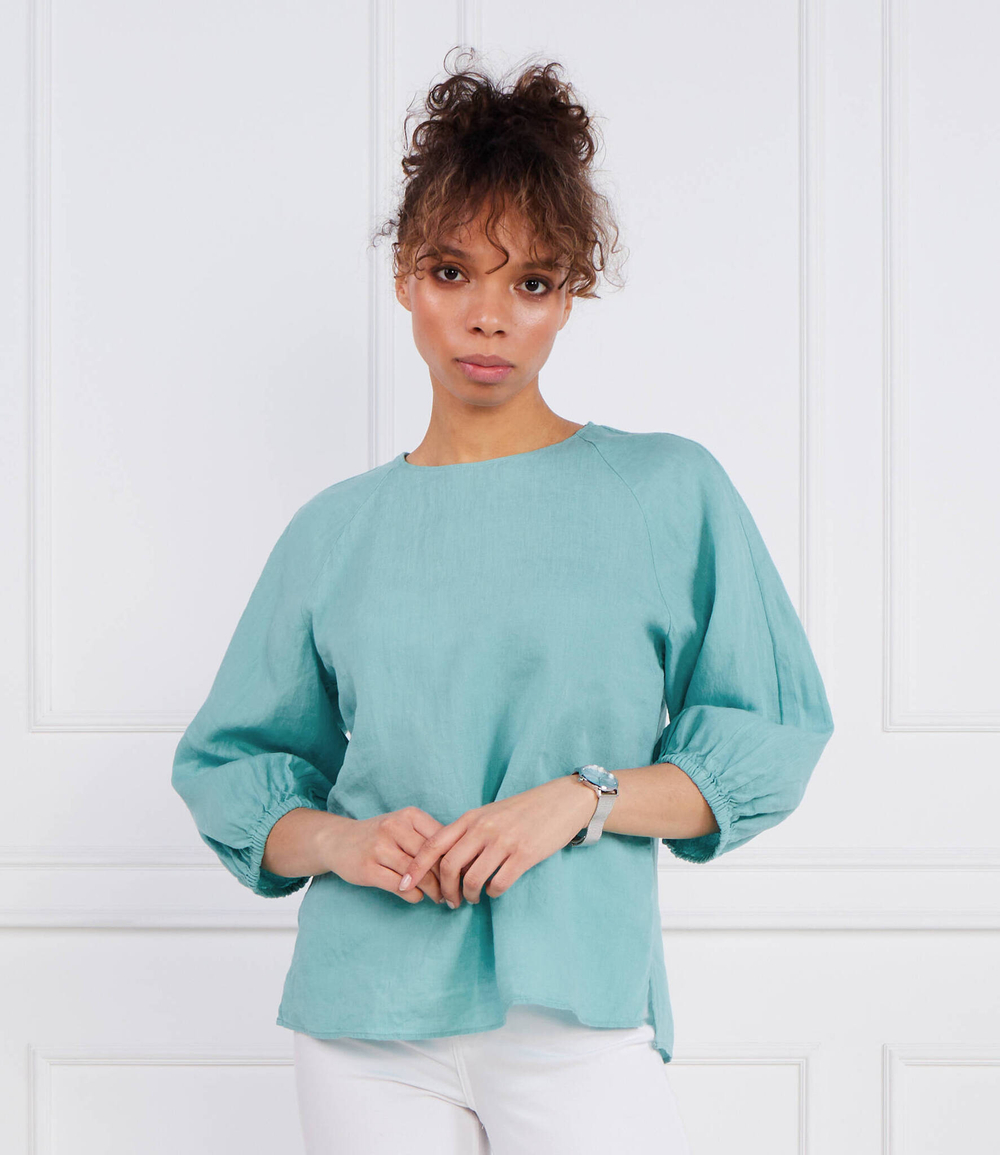 Льняная блузка Marc O' Polo - бирюзовый(303 1305 41053)