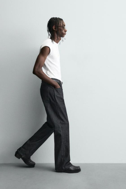 ZARA ДЖИНСЫ STRAIGHT FIT BOOTCUT, СИНИЙ