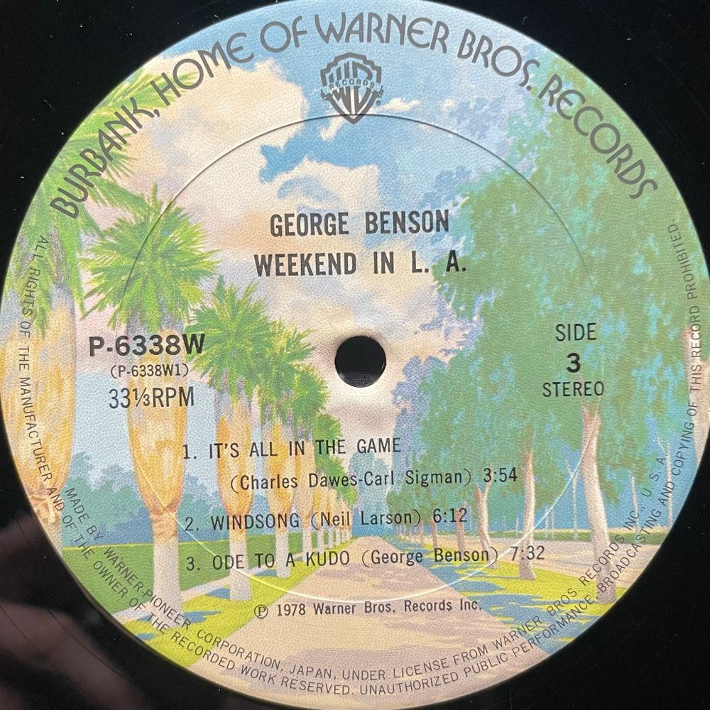 George Benson ‎– Weekend In L.A. 2LP (Япония 1978г.)