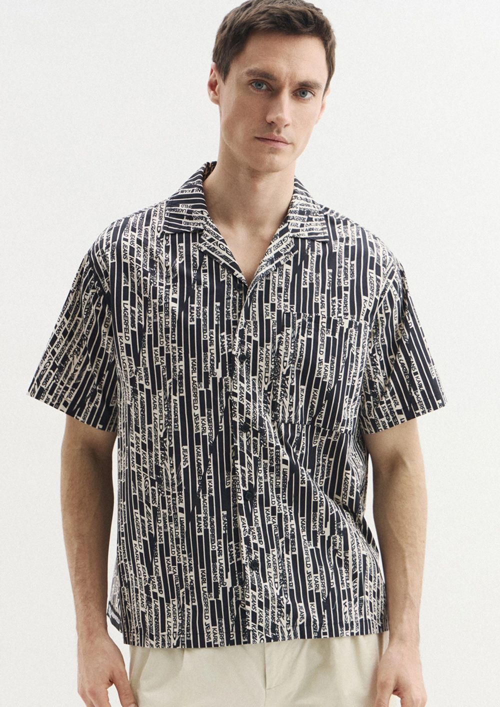 Рубашка KARL LAGERFELD JEANS Ss Aop Shirt с коротким рукавом