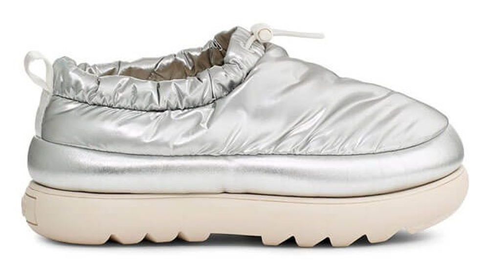 UGG MAXI HERITAGE BRAID CLOG SILVER