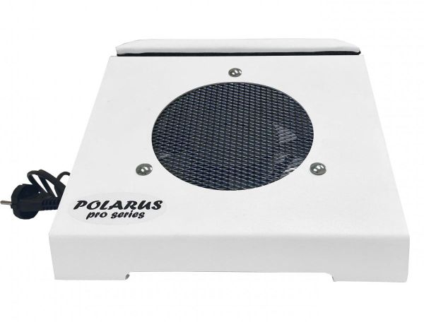 Polarus Пылесос для маникюра настольный металлический PRO-series 80 Вт, белый, с подушкой - фото 2
