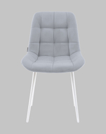 Стул Флекс N светло-серый белые ножки