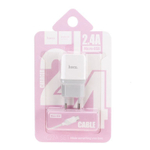 Адаптер + кабель Hoco C22A Micro USB (белый)
