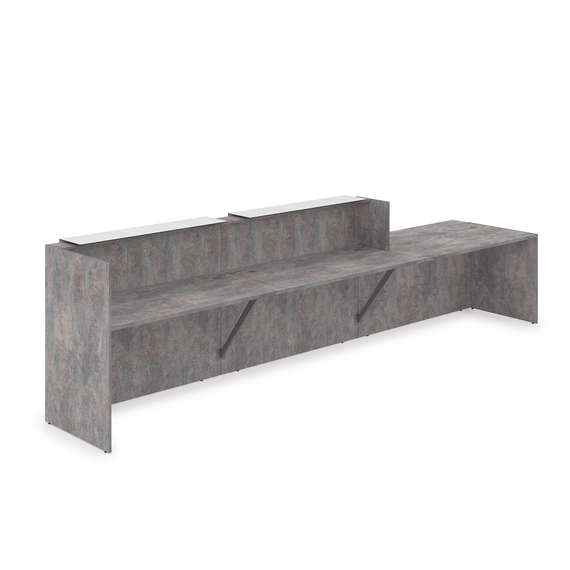 1КРС-КЛ.008 Комплект Ресепшн с фартуком HPL (4232*901*1149) (без подсветки)