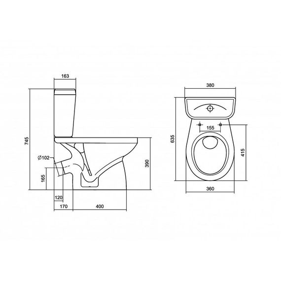 Унитаз SANTEK АНИМО компакт, выпуск косой (слив 2-реж., дюропласт) с сиденьем и бачком купить в Москве и Московской области по низкой цене с доставкой по России — (7) Унитаз SANTEK АНИМО компакт, выпуск косой (слив 2-реж., дюропласт) с сиденьем и бачком — (7)