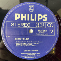 Винтажная виниловая пластинка LP Donna Summer A Love Trilogy (Holland 1976)