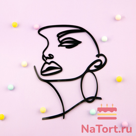 Украшение для торта «Силуэт гордость» черное