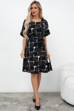 Платье Азалия (черный/белый)-52р-р Р11-1211/3 Nikol