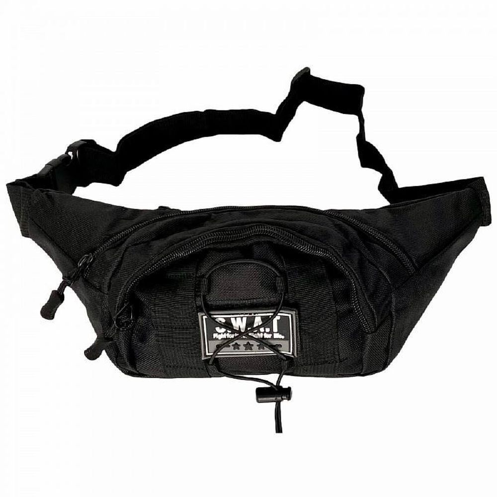 Поясная сумка со стропами MOLLE SWAT черная
