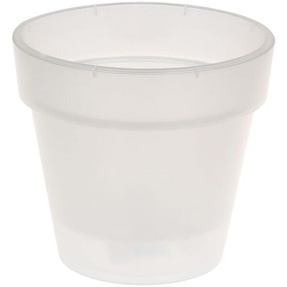 Кашпо для цветов пластиковое 2,4л d-17.5»Порто» со вставкой прозрачный