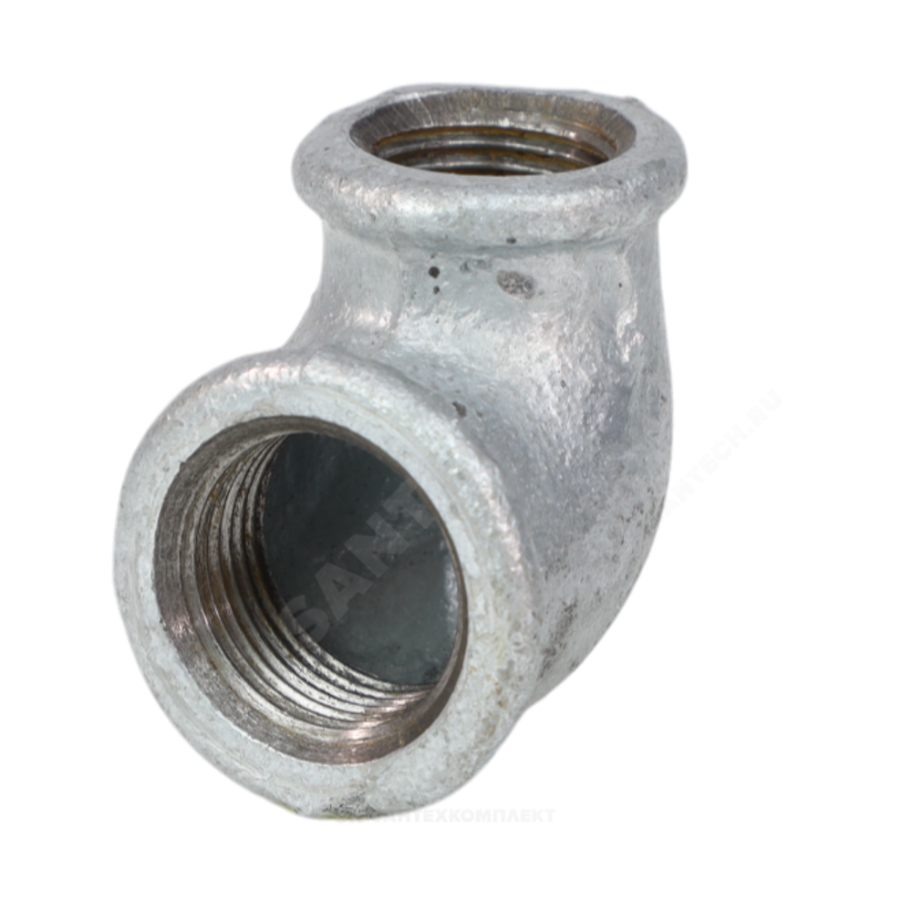 Угольник переходной чугун оц Ду 20х15 (3/4"х1/2") ВР/ВР Fittex