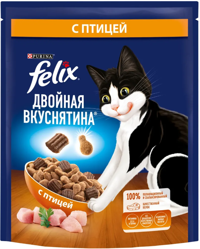 Felix 600г. Двойная вкуснятина с Птицей