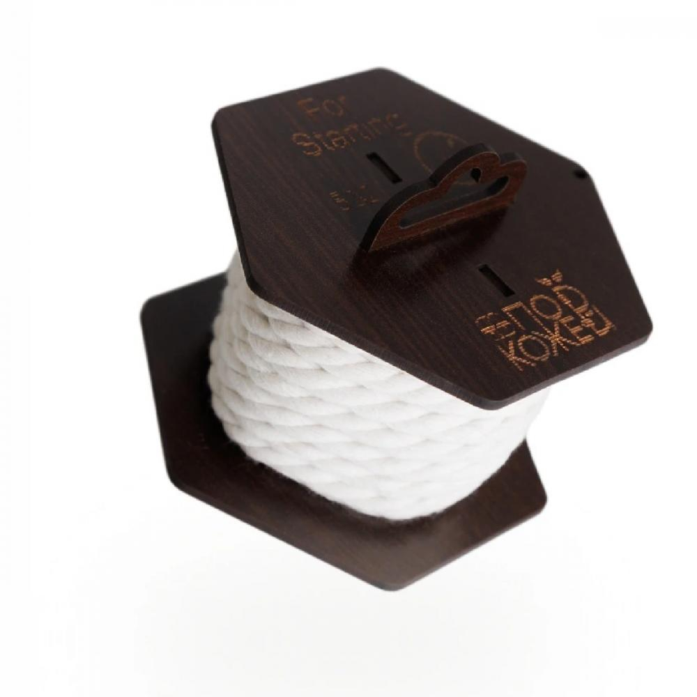 Хлопковая белая веревка для шибари на катушке 5 м