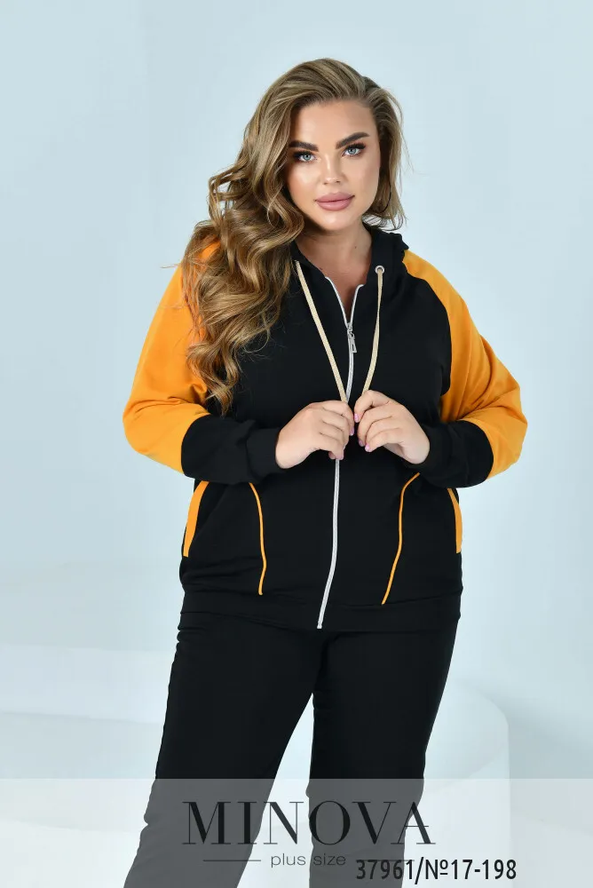 Костюм 17-198-черный-горчица Minova