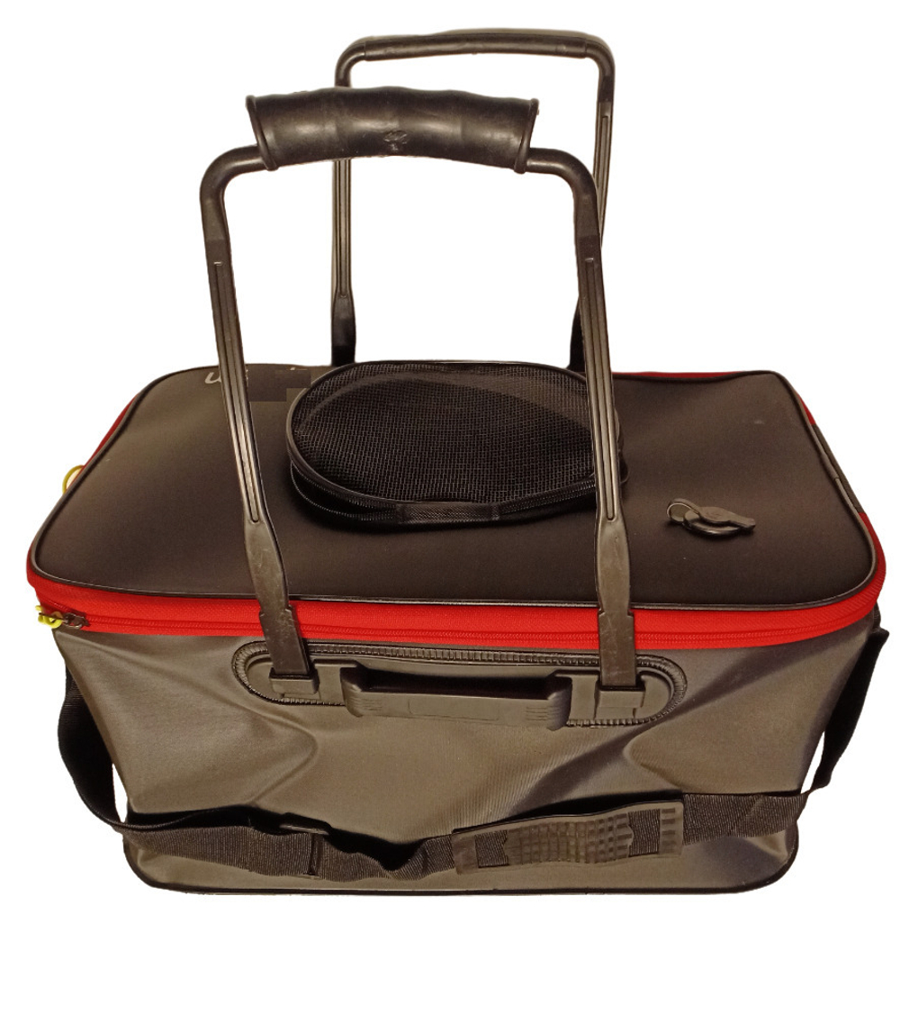 Рыболовная сумка-кан чёрная размер Д44хШ26хВ22 см.