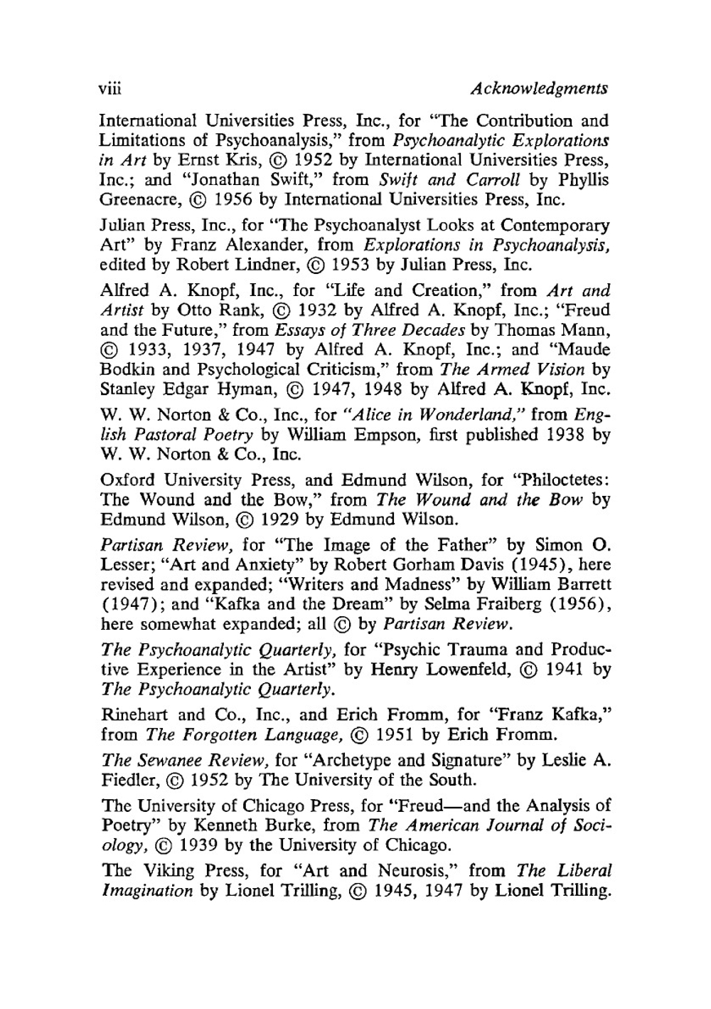 Art and psychoanalysis | William Phillips