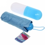 Зонт женский механический в пласт. тубе «Ультрамарин», микс 4 цвета, 8 спиц, d-90см, длина в слож. виде 19см