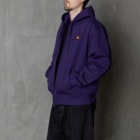  Толстовка мужская Carhartt WIP Hooded American Script Jacket артикул:I033063_aura - купить в магазине Дайс