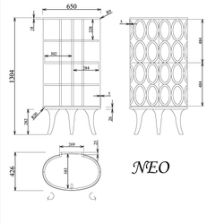 Тумба NEO Белый/Цоколь с ножками белый