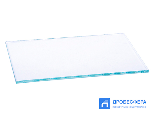 Стекло наружное 180х125х4 мм для шлема пескоструйщика Vector арт. 52010