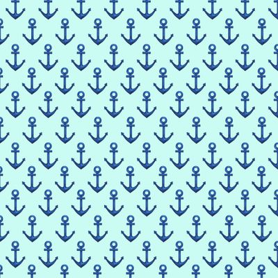 Синие якоря на бирюзовом