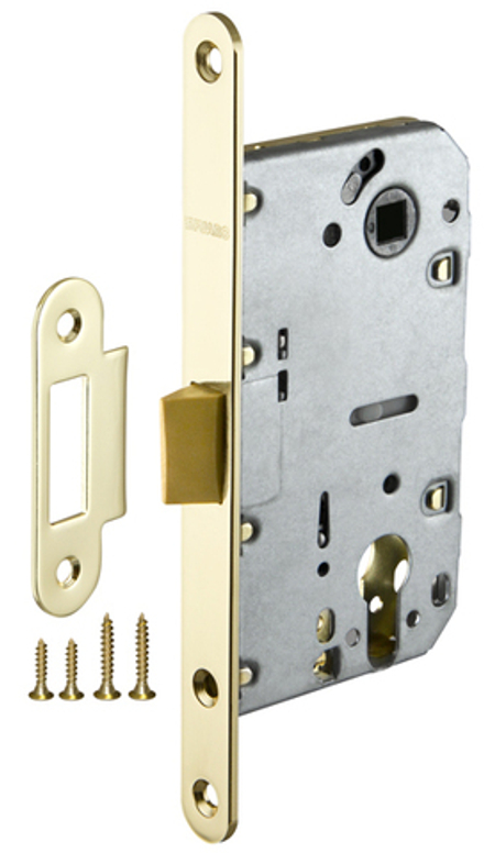 Корпус врезного замка c защёлкой PLASTP85C-50 (P85C-50) GP латунь