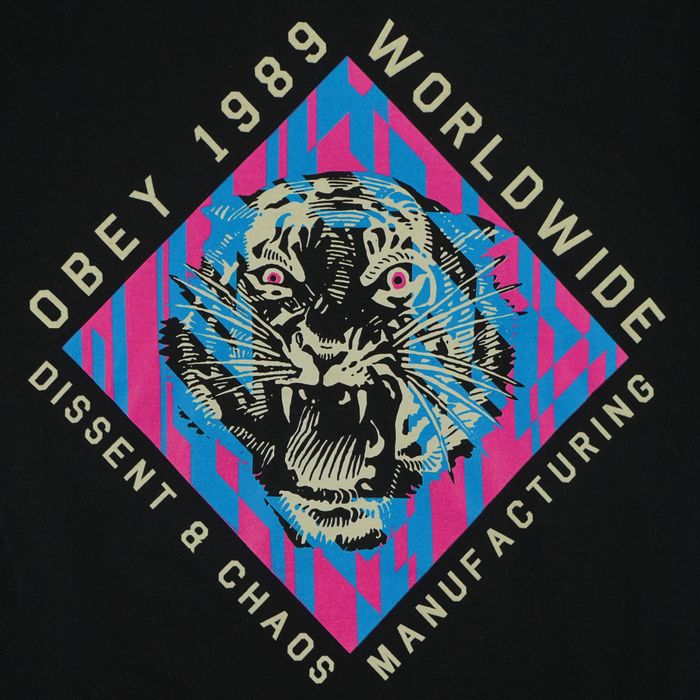 Футболка мужская Obey Dissent & Chaos Tiger артикул:165262584 - купить в магазине Дайс