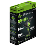 Дрель-шуруповерт акк. Greenworks GD24DD90, 24V, б/щет, 45/90Нм,1x4Ач,ЗУ,кор (3707507CUB)