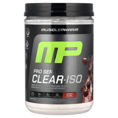 MusclePharm, Pro Series Clear-ISO, протеиновая смесь для приготовления напитка, вишневая каша, 520 мг (1,14 фунта)