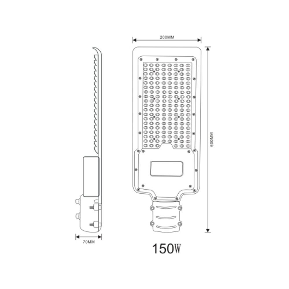 Уличный светильник ЭРА SPP-502-0-50K-200 200Вт 5000К 20000Лм IP65 КСС Ш-с IC-SMD 48-60мм полный раструб