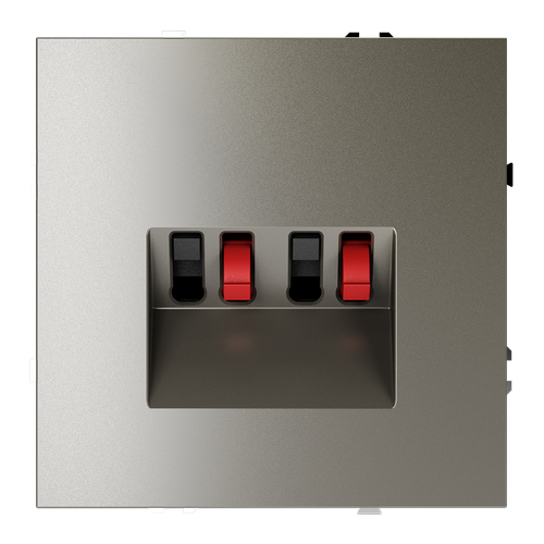 Розетка акустическая встраиваемая VOLTUM S70 4-местная, (шелк)