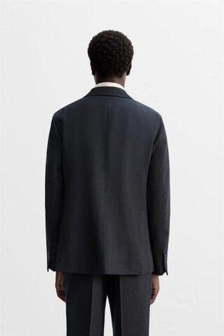 ZARA БЛЕЙЗЕР ИЗ 100% ШЕРСТИ, МОРСКОЙ СИНИЙ
