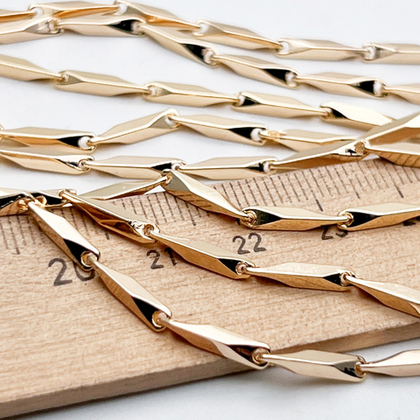 Цепочка, цвет золото, размер звена 12*2,5 мм, цена за 50 см