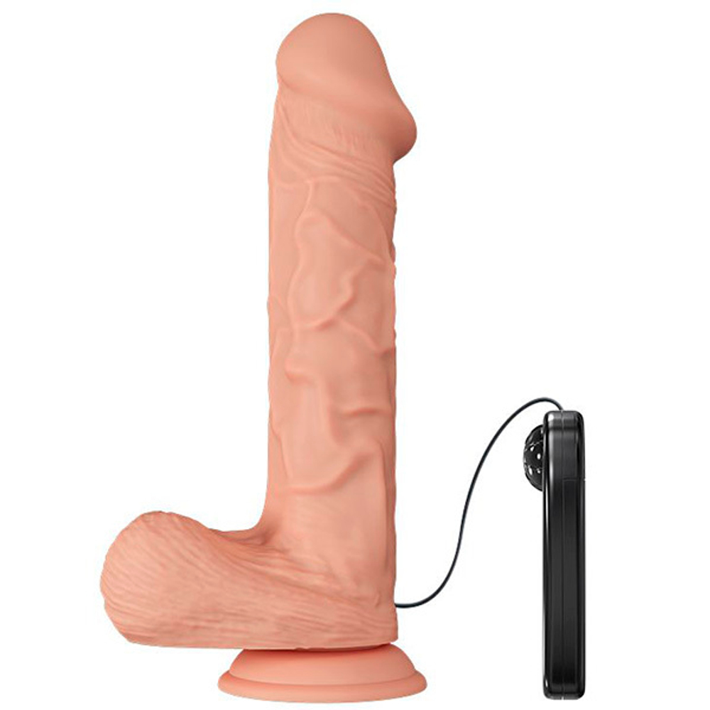 Телесный вибратор-реалистик на присоске 26см Baile Berqrisi BW-008103ZR