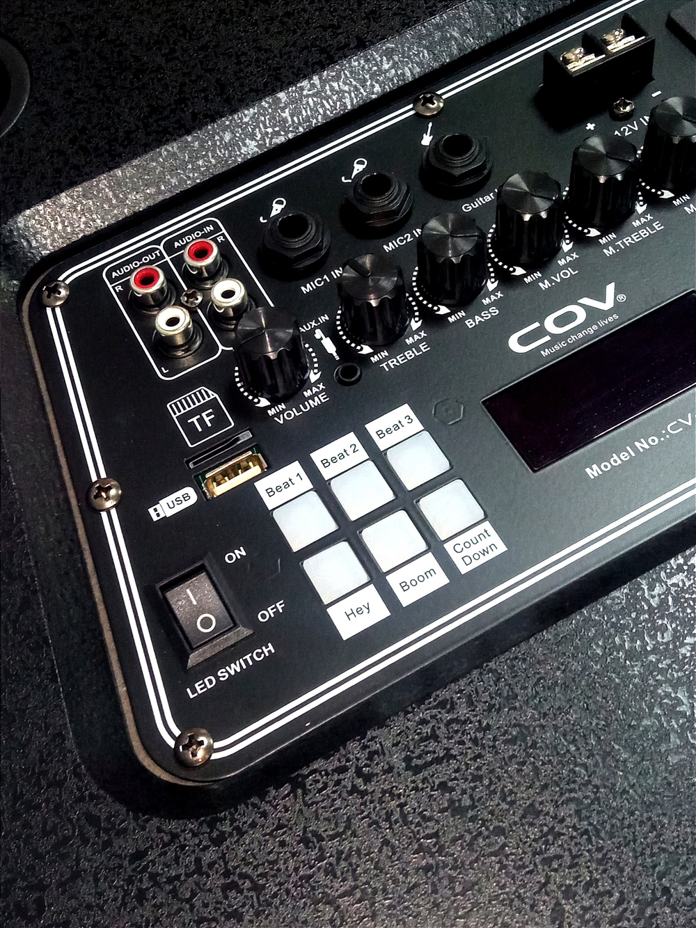 Напольная колонка COV CV-510 (100W/FM/USB/BT) караоке