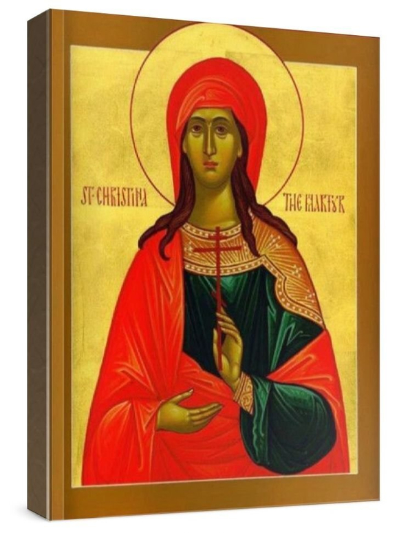 Христина Тирская (рукописная икона)