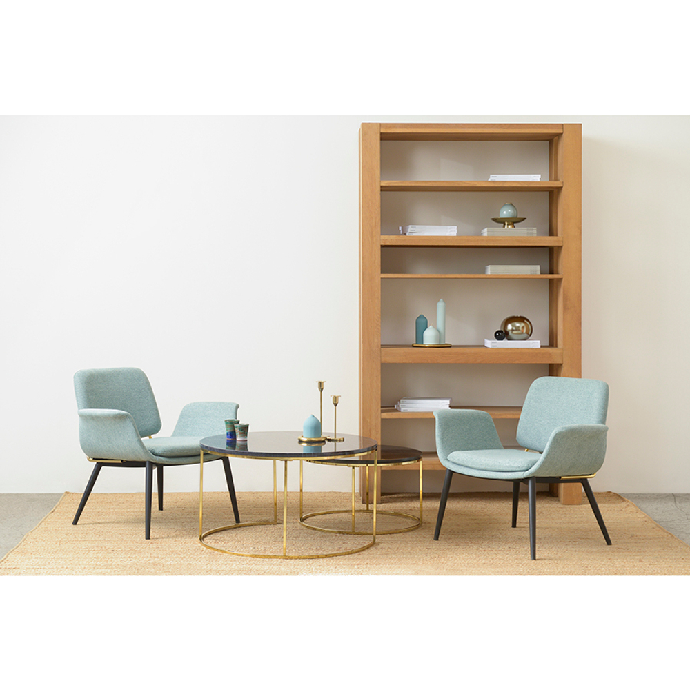 Лаунж-кресло hilde, шенилл, светло-бирюзовое