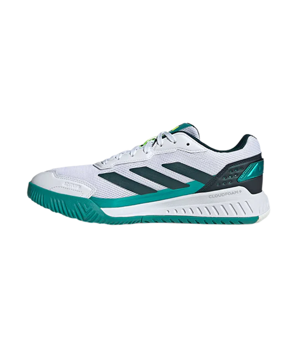 Кроссовки для падел Adidas Courtquick Padel M Белые/Зелёные 2025 | Мужская спортивная обувь