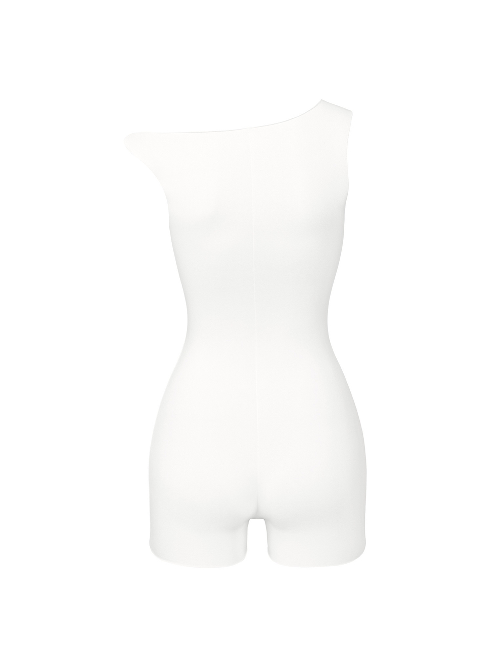 white asymmetric overall