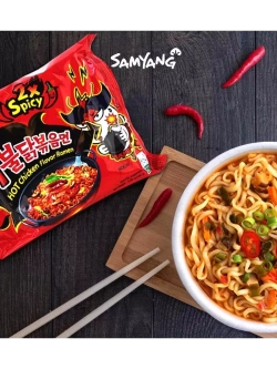 Лапша со вкусом очень острой курицы 2x Spicy 140 г * 3 шт