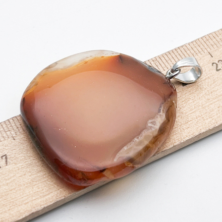 Подвеска Срез, агат тонированный, размер 36*35 мм, цена за 1 шт