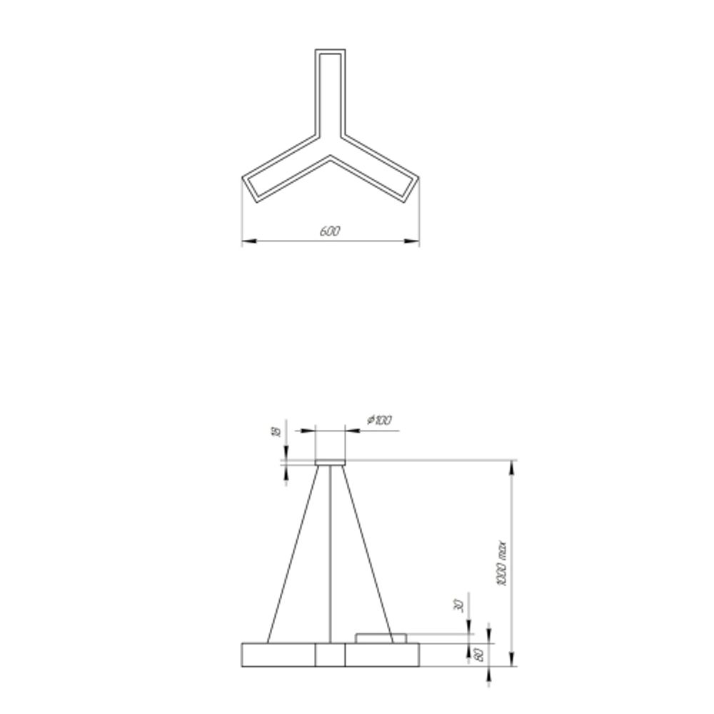 Светильник LED ЭРА Geometria SPO-141-W-40K-028 Igrek 28Вт 4000К 1900Лм IP40 600*600*80 белый подвесной | Декоративные светильники Geometria
