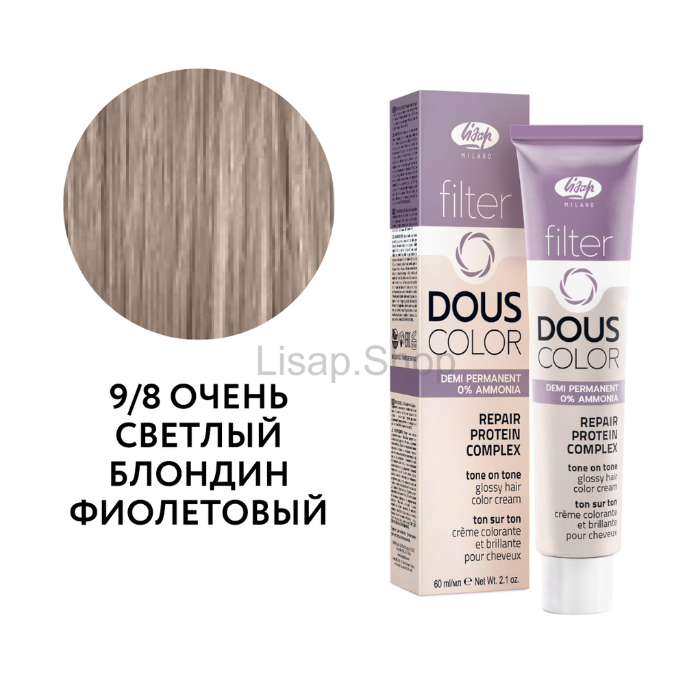 Полуперманентный безаммиачный крем-краситель тон-в-тон "Filter Dous Сolor" (60мл)