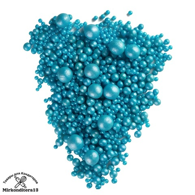 Шарики рисовые «Жемчуг голубой» микс 50 гр