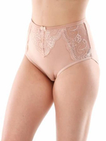 Трусы-макси из хлопка с элементами кружева (Размер: XXXL) (Цвет: бежевый)