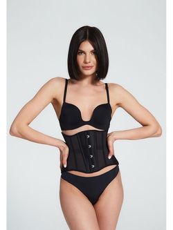 Черный прозрачный корсет MINI