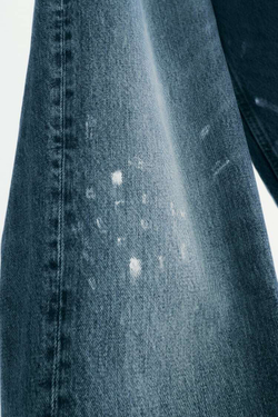 ZARA ДЖИНСЫ КРОЯ ГЕРЛФРЕНД TRF MID-RISE, СИНИЙ