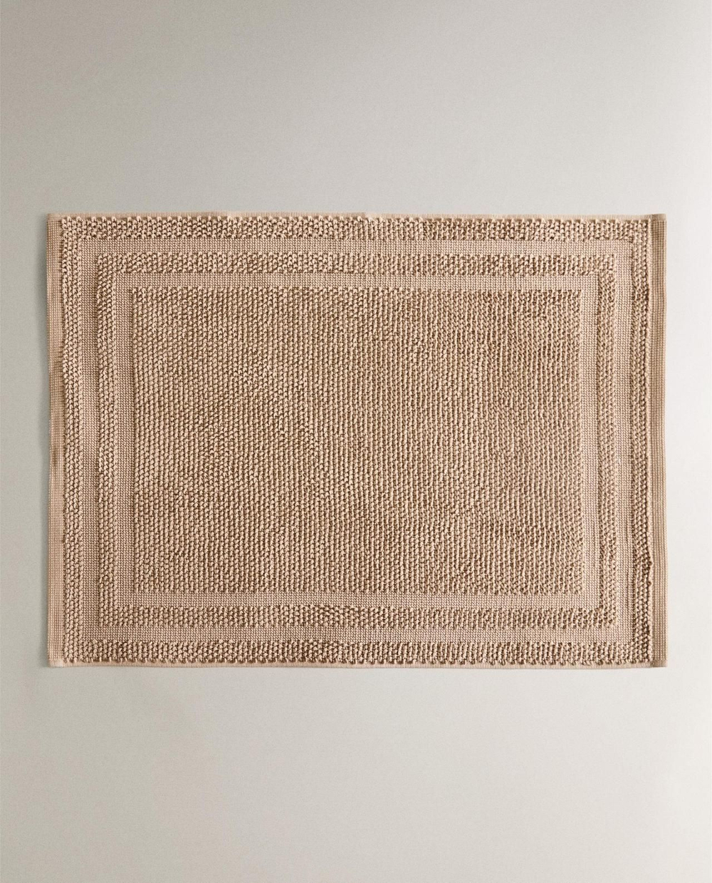 Zara Home - Нескользящий коврик для ванной из хлопка, бежевый, 50x70 см